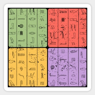 Ancient Hieroglyphs Egyptian Symbols Art Magnet